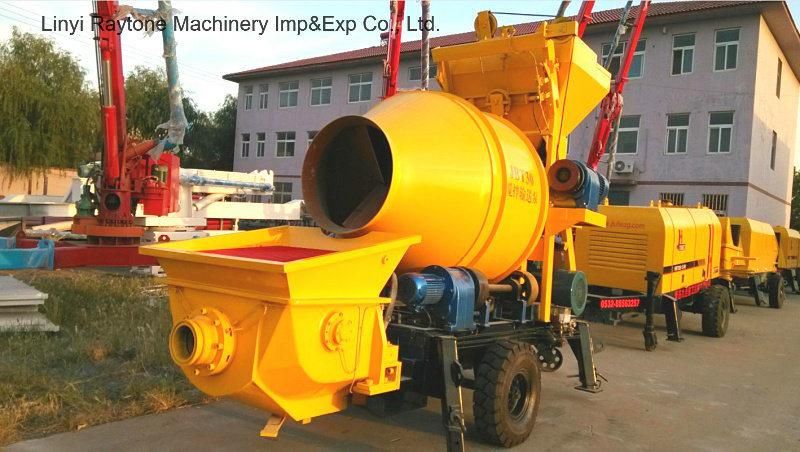 Mobile Movable Trailer Diesel Concrete Pump with Mixer