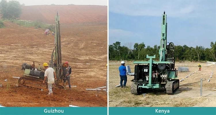 Hf130y 20-120m Muti-Function Crawler Borehole Blasting Drill Photovoltaic Pile Driver Solar Drilling Rig