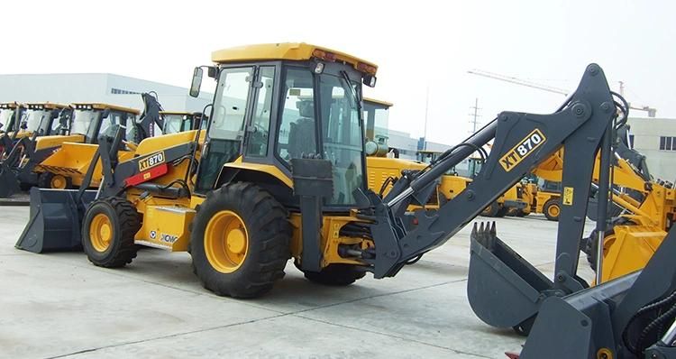 XCMG Official Xt870 Tractor with Front End Loader and Backhoe 4WD 40HP Backhoe Loader with Hydraulic Hammer Price
