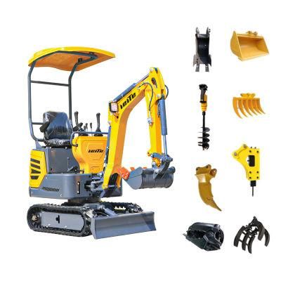 1ton Small Cheap Garden Machinery Towable Mini Digger Track Excavator