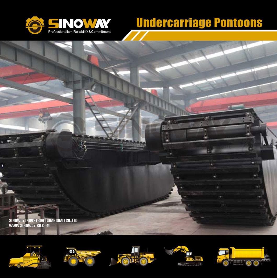 Aluminum Track Cleats Amphibious Pontoon Undercarriages for Hydraulic Excavator
