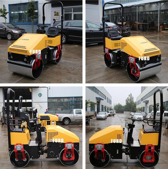 1000 Kg Mini Hydraulic Vibratory Roller Compactor for Asphalt Compaction (FYL-890)