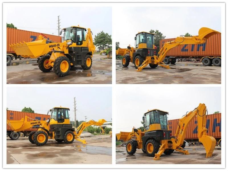 Made in China Strong Backhoe Loader with Excavator (HQ40-28) for Sale