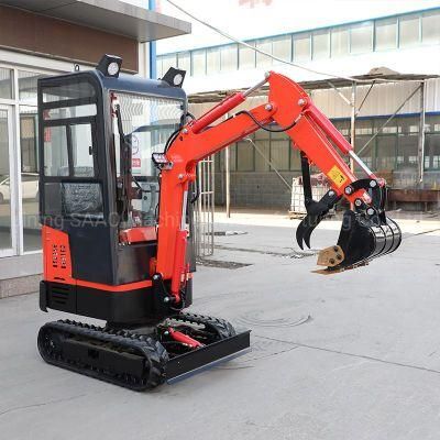 Saao Mini Excavator 1 Ton 2 Ton Crawler with Joystick Control Micro Excavator Mini Digger