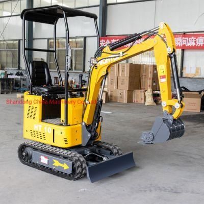 2021 New Cheap 0.8ton 1ton Hydraulic Small Digger Mini Crawler Excavator with Optional Attachments