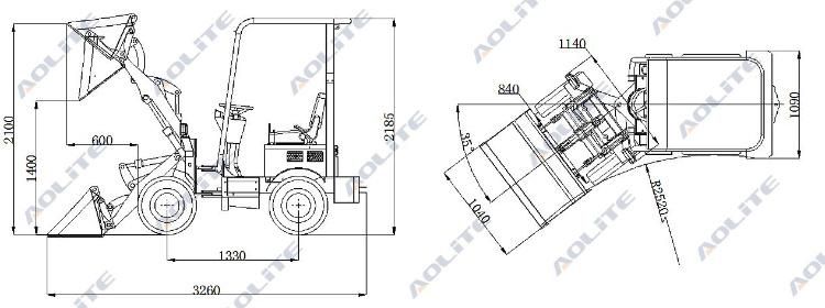 Hot Selling Chinese New Electric Front Loader 0.4 Ton 604 Model Mini Loader for Sale