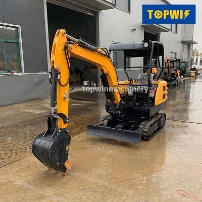 Chinese 1.8 Ton, 2 Ton High Quality Construction Crawler Excavator Mini Micro Hydraulic Digger Bucket with Kubot Euro 3 Engine Made in China