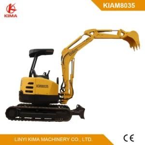 Kima Brand Km8035 Mini Crawler Excavator Passed Ce with Zero Swing