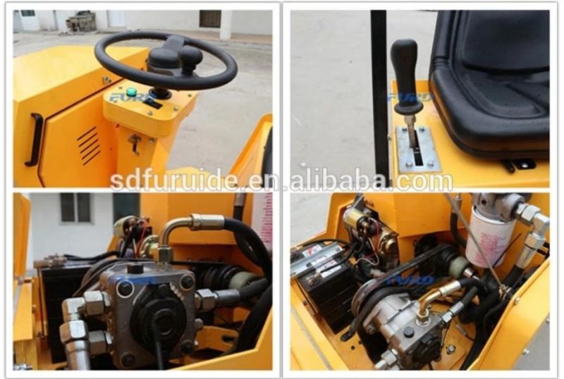 Ride-on Tandem Smooth Drum Vibratory Double Drum Road Roller Fyl-860