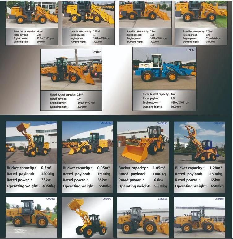Used Loader Earth Moving Machine 5 Ton Lw500kn Lw600fv LV1000kn Lw1100kn Lw500fv Lw550fv Lw580gv Lw600fn Lw700hv Lw700kv Lw800hv Lw800kv Sale