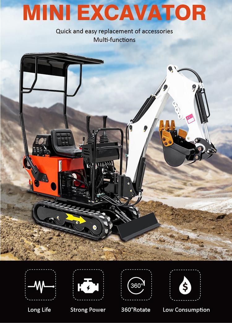 Automatic Crawler Mounted Mini Excavator Loader Machine