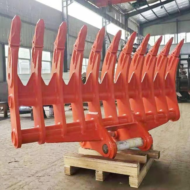 Factory Direct Sale Durable Mini Excavator Root Rake Bucket