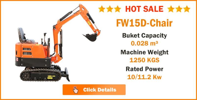 Construction Machinery Equipment Fw17-9 Mini and Small Hydraulic Backhoe Rubber Crawler Belt Track Excavators for Sale