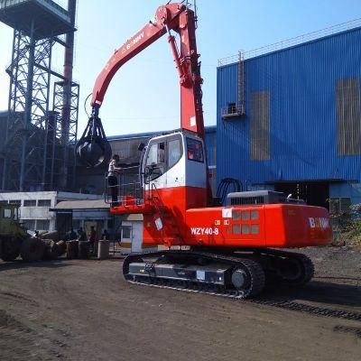 Bonny 40ton Hydraulic Material Handling Machine Handler on Track for Scrap and Waste Recycling
