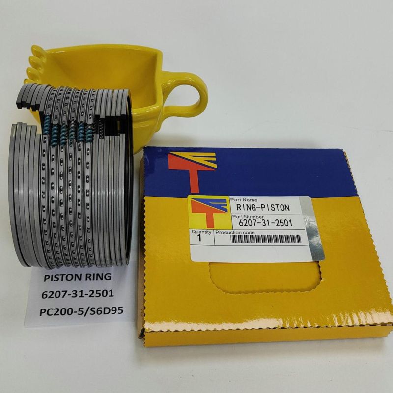 High Quality Diesel Engine Mechanical Parts Piston Ring 6207-31-2501 for Excavator Parts PC200-5 Engine Parst S6d95 Generator Set