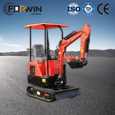 EPA China Small Micro Digger Machinery Hydraulic Excavators Crawler Mini Excavator Fw10A Factory Cheaper Price with Kubota/Yanmar Engine