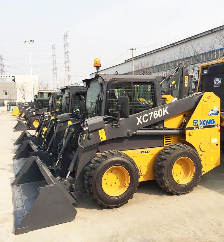 XCMG Official Xc760K Chinese Mini 1 Ton Skid Steer Loader with Attachments for Sale