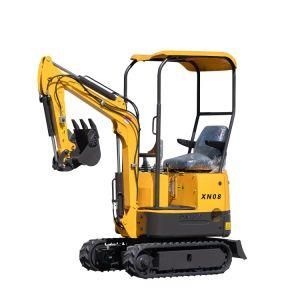 Rhinoceros Xn08 Factory Sales New Air-Cooling Mini Amphibious Crawler Excavator