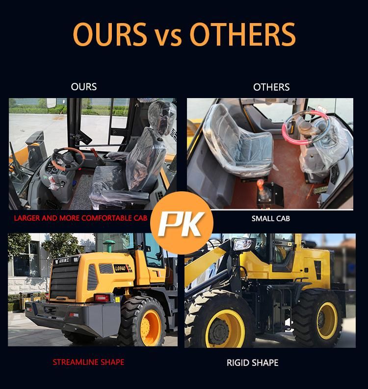Lugong Brand Mini/Small Wheel Loader for Various Works with CE Approved 2.2ton 1 Cbm