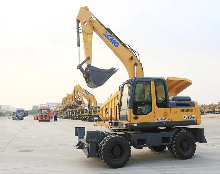 XCMG Official Hydraulic Excavator Xe150wb 15 Ton Bucket Wheel Excavator