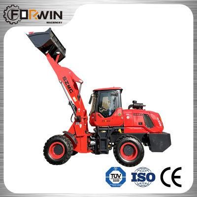 Fw938b 1.8ton CE Compact Construction Agricultural Garden Farm Small Front End Mini Bucket Shovel Boom Wheel Loader with A/C and Cabin Heater