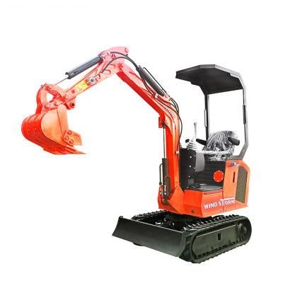 Hot Sale China Mini Excavator 0.8t Small Digger 1 Ton Excavator with Rubber Track with CE EPA for Sale