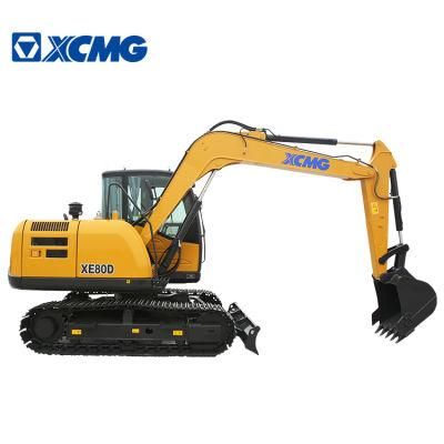 XCMG Brand New Xe80d 8 Ton Chinese Small Mini Micro Crawler Excavator for Sale China