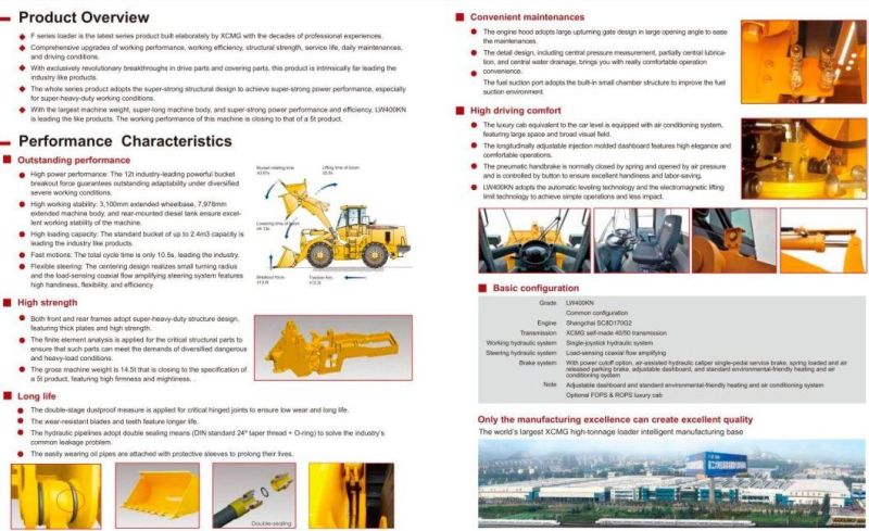 4 Ton Wheel Loader Zl40g/Lw400kn/Lw400fn/Lw400K