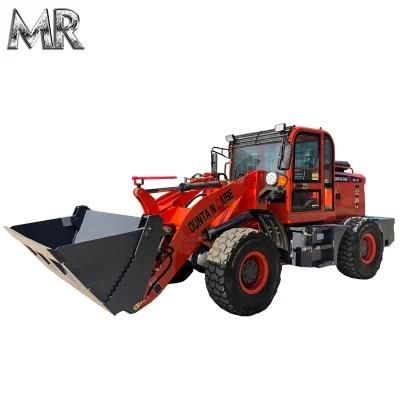 Customized 2.2m High Mini Wheel Loader with 4in1 Bucket Fork