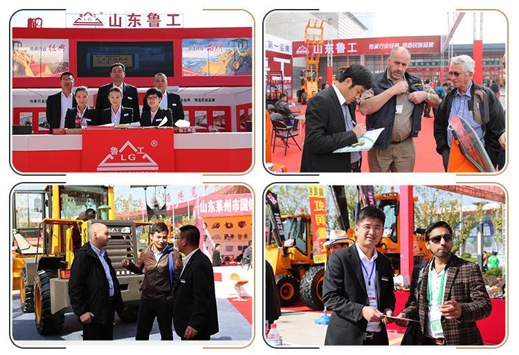 China Brand Lugong Shoveling Fodder Machine Front Wheel Loader for Farms