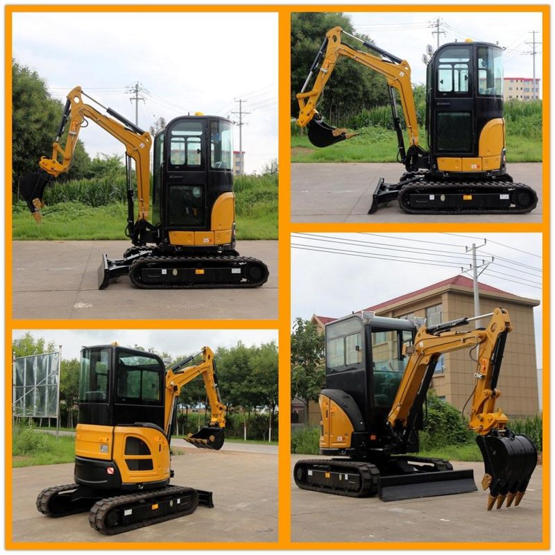 China High Standard 2.7 T Small Backhoe Digger Fw25u Mini Hydraulic Pump Rubber Crawler Track Excavators with Cabin Cheap Price for Sale