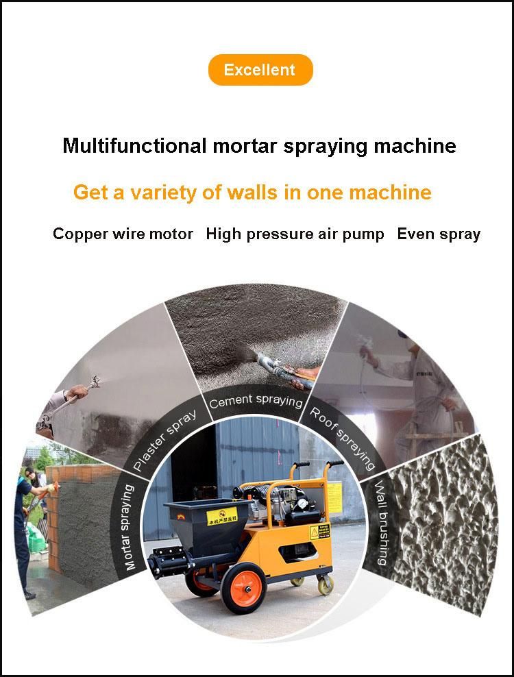 2021 Electrical Automatic Mortar Plastering Machine for Spraying Wall Cement