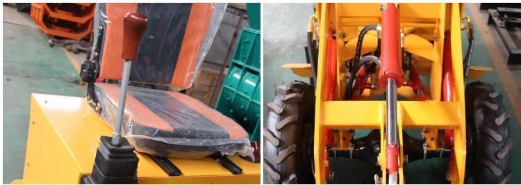 China Favourable Mini Tractors with Front End 4 Wheels Hydraulic Loader