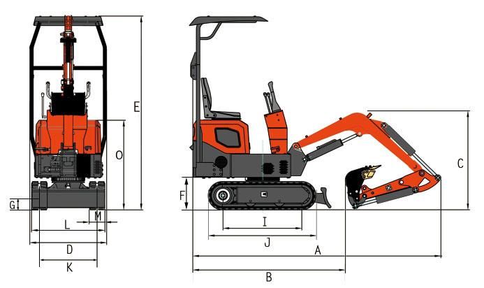 New Design Fully High Productivity Import Mini Excavator CE Certificated Euro5 1 Ton Mini Hydraulic Crawler Excavator with Various Attachments