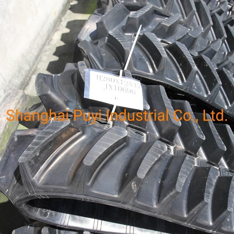 H280X72X47 Sweeding Machine Excavator Tracks High Pattern Rubber Track