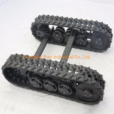 Tracked Chassis Rubber Track Undercarriage 1020*800*290 Size Adjustable