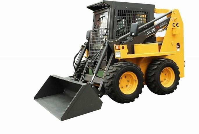 70HP Wheeled Skid Steer Loader with 0.5cbm Bucket Jc70