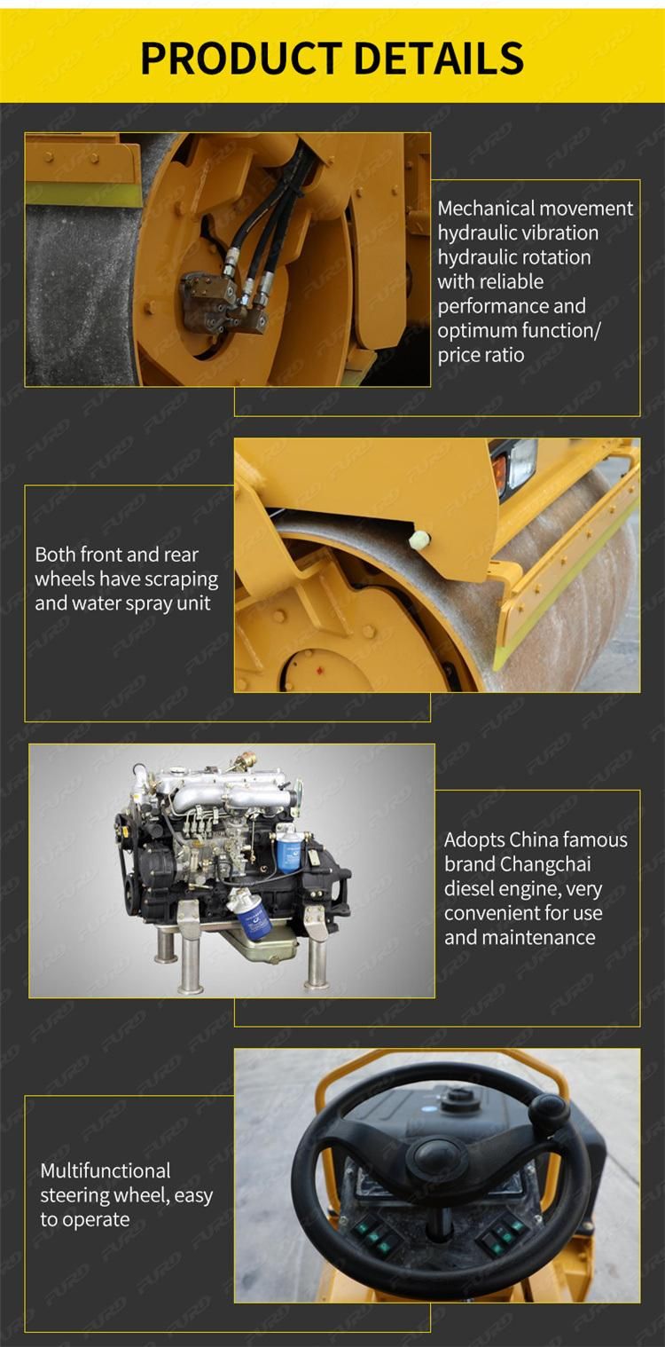 3 Ton Road Roller Asphalt Vibratory Roller Road Compactor