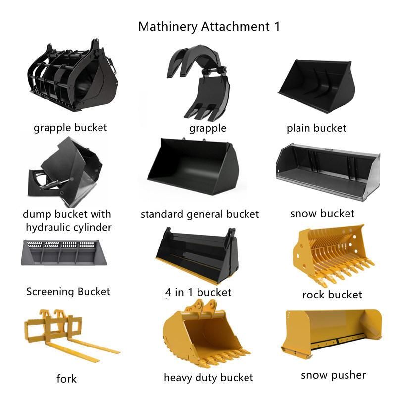 The Heavy-Duty Grapple Bucket for Wheel Loader in Agricultrue Machinery Attachment