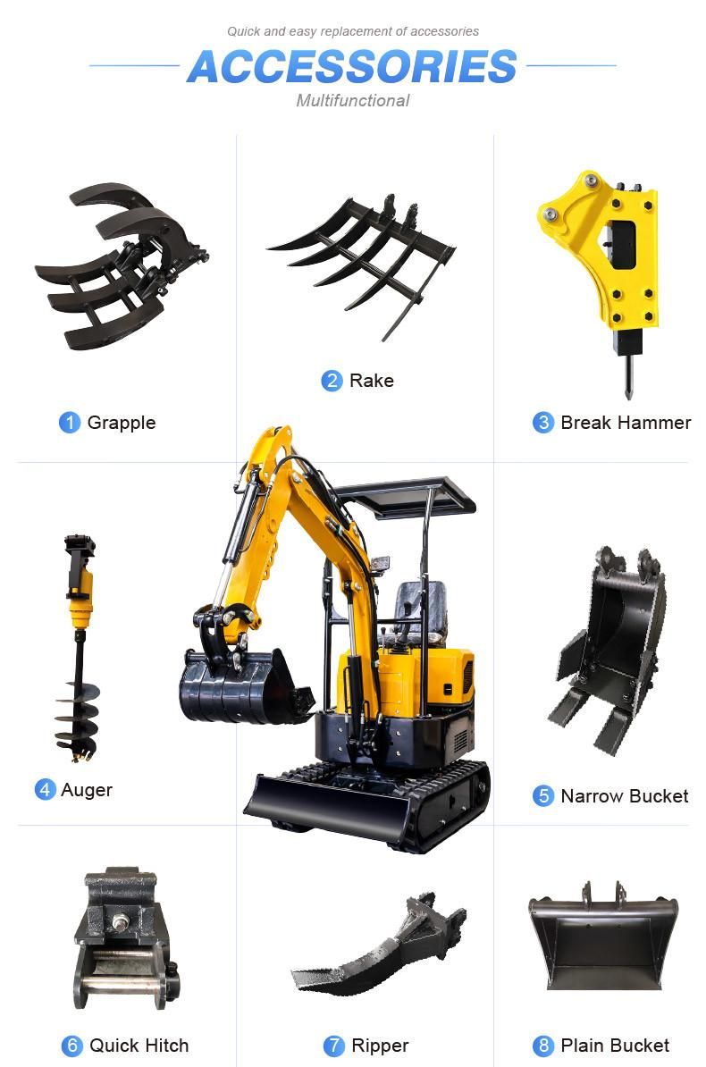 EPA Engine Hot Selling Mini Digger Chinese 900kg Mini Excavator Ht10