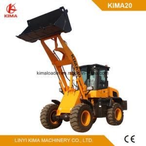 Kima20 Wheel Loader with 3.8m Dumping Height 2 Ton Loading Capacity