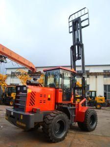 Good Strong Power 4.0 Ton All Rough Terrain Diesel Forklift on Promotion