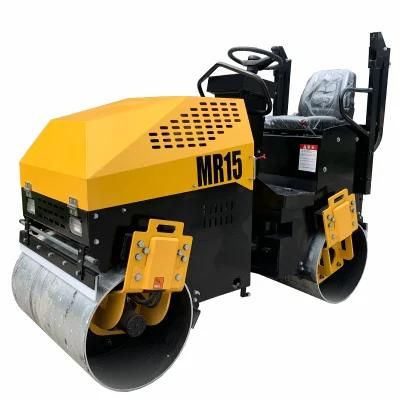 1.5ton Asphalt Compaction Double Drum Wheel Vibratory Mini Road Roller