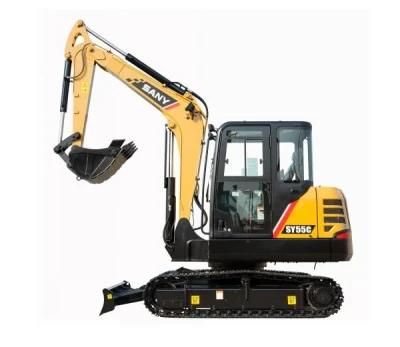 Sany Sy55c 5.5ton Mini Trench Digging Machine Excavator