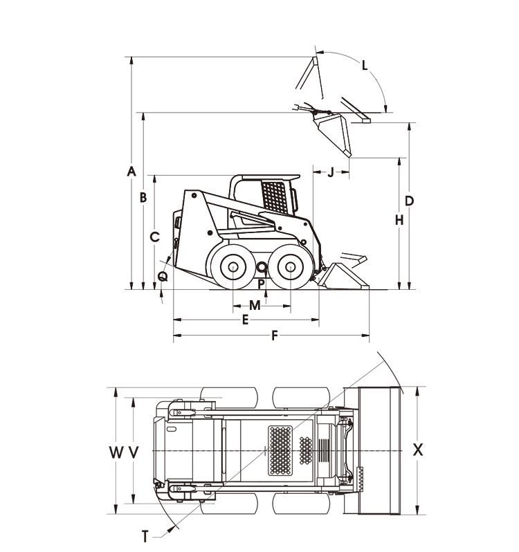Skid Steer Loader with Front Shovel for Consutrction