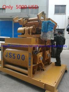 Js500 Movable Mini Concrete Mixer for Concrete Batching Plant