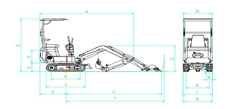Model Sy10 Mini Exavator Is Crawler Excavators as Wheel Excavator