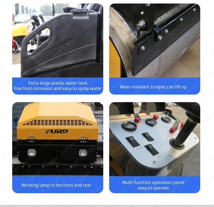 3000kg Road Roller Bomag Style Fully Hydraulic Double Steel Asphalt Roller for Sale