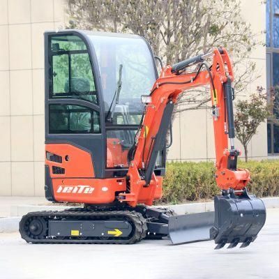 Factory Price 1.8 Ton Agricultural Machinery Mini Tracked Digger Excavator