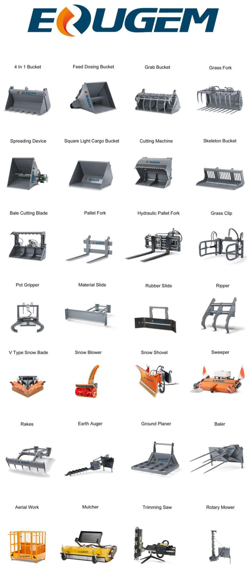 Eougem 2.0 Ton Hydraulic System Telescopic Payloader